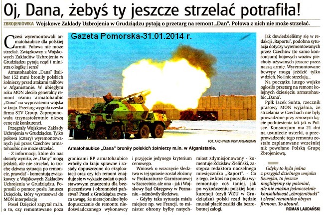 Gazeta Pomorska 31-01.2013-Oj, Dana, żebys ty jeszcze strzelać potrafiła!
