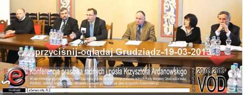 Konferencja prasowa grudziądzkich radnych i posła Krzysztofa Ardanowskiego